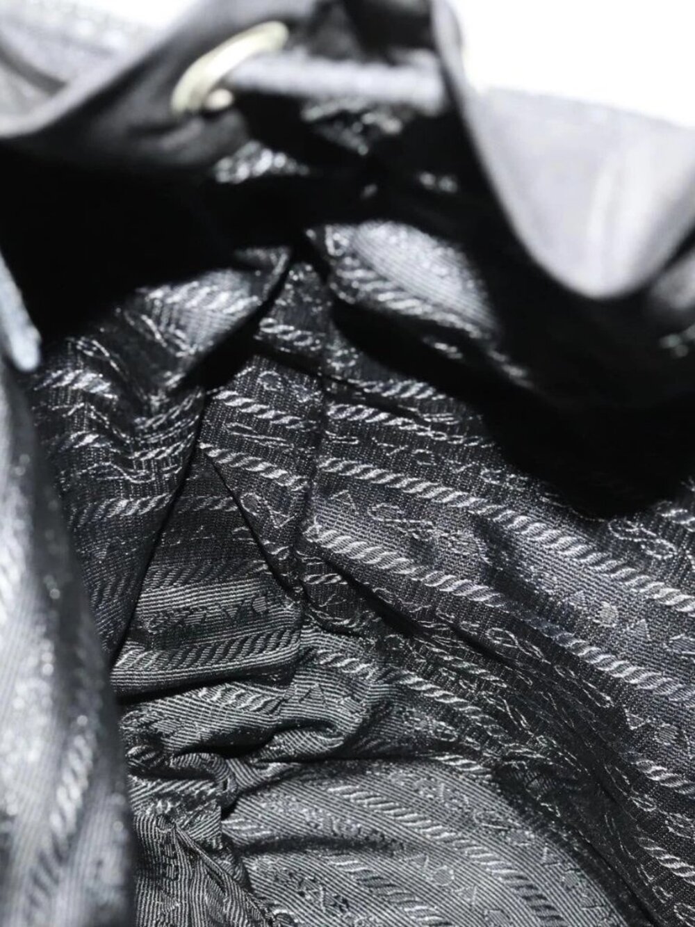 PRADA Backpack Nylon Black Silver Auth 171645 - Picture 12 of 16